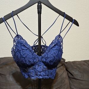 PINK Victoria's Secret Deep Blue Lace Bralette